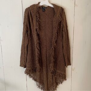 Brown fridge cardigan with hood, size S